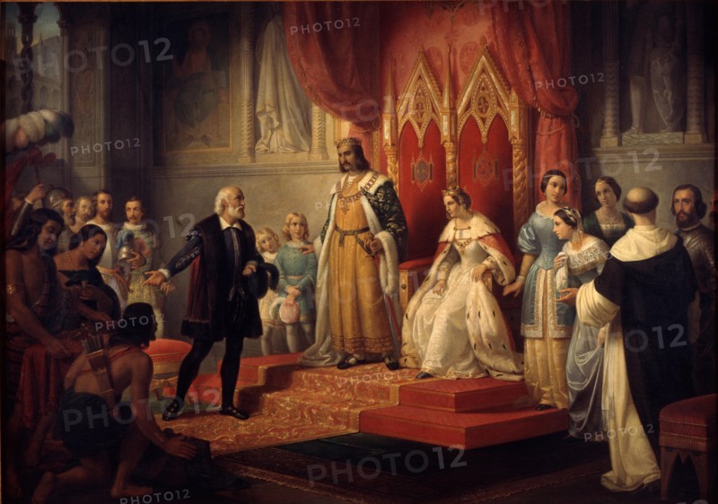 Christopher Columbus at the Court of the Catholic Monarchs.