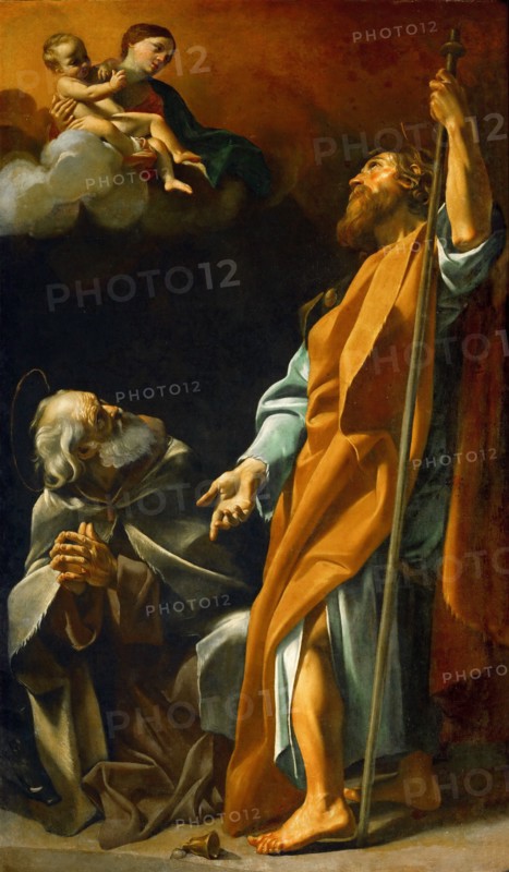 Virgin Mary appears to Saints James and Anthony Abbas.