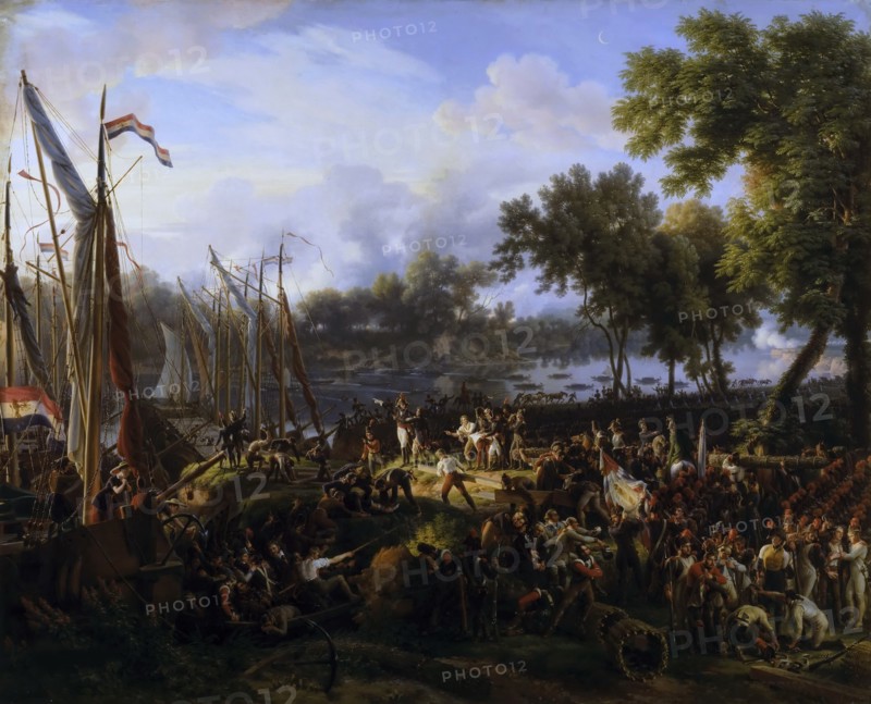 French Army Crossing the Rhine at Dusseldorf, September 6, 1795.