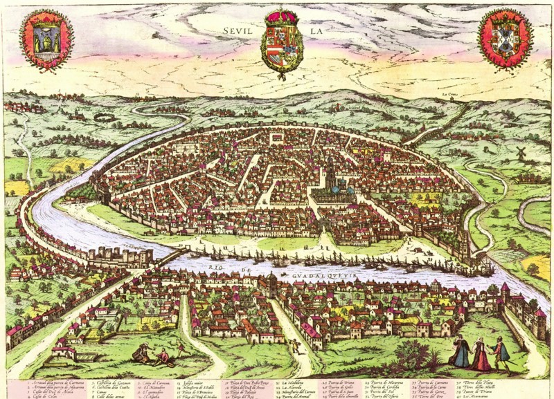 Hispalis (Seville) From Civitates Orbis Terrarum.