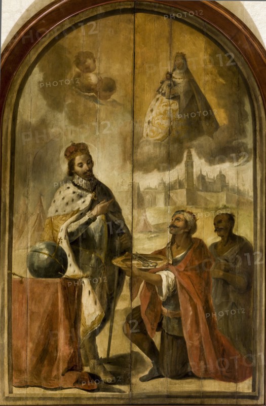 Moorish king Axataf handed the keys of the city to King Ferdinand.