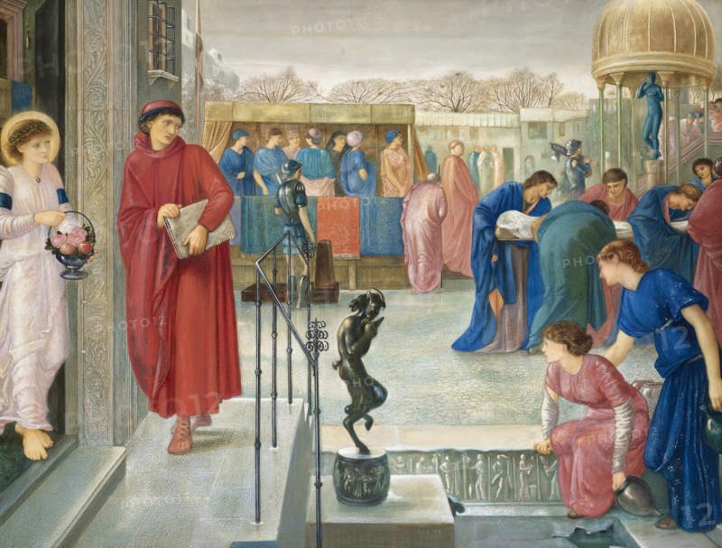 Saint Theophilus and the angel. Legend of the Martyrdom of Saint Dorothea.