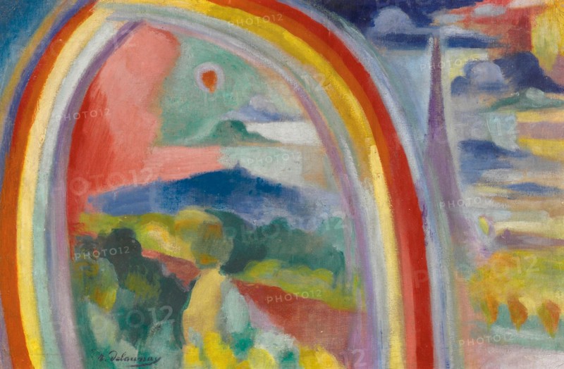 Robert Delaunay
Ecole française
Paris à l'arc-en-ciel
1914
Encaustique sur toile (37,5 x 57,8 cm)
Collection particulière