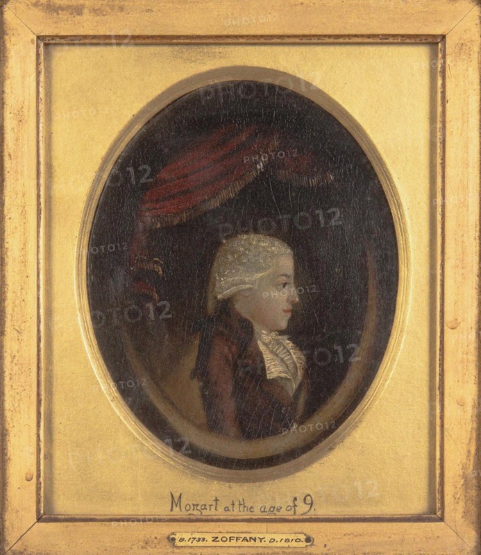 Portrait of Wolfgang Amadeus Mozart at the age of 9.