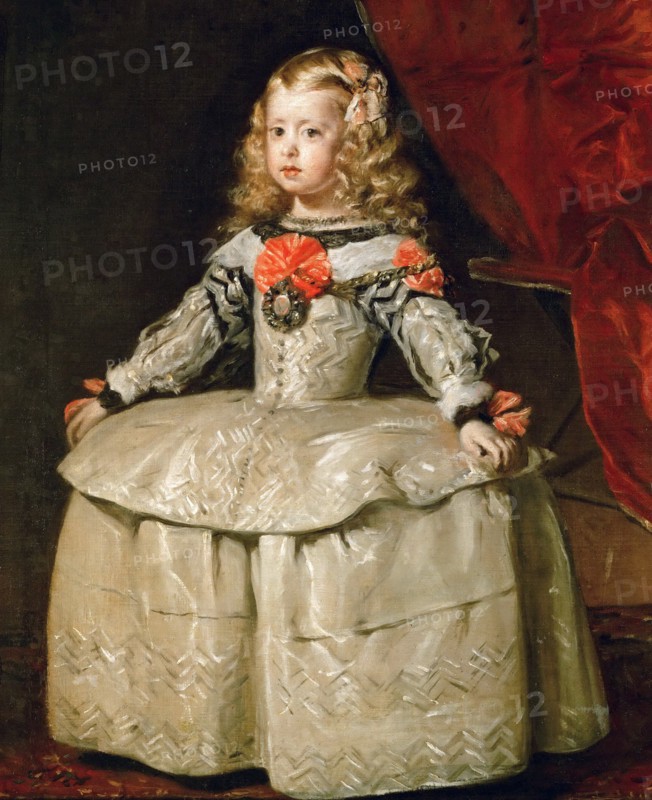 Portrait of the Infanta Margaret Theresa (1651-1673) in a white Dress.