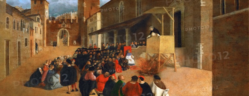 Saint Dominic preaching in Recanati.
