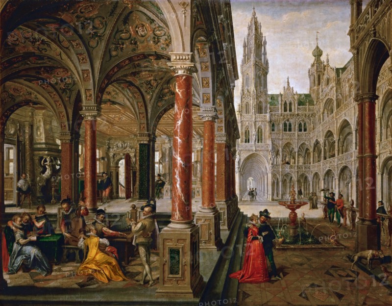 Palace with musicians.