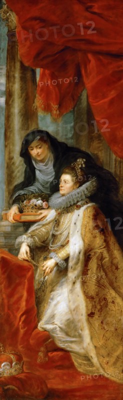 Infanta Isabel Clara Eugenia. Right side panel of the Ildefonso Altarpiece.
