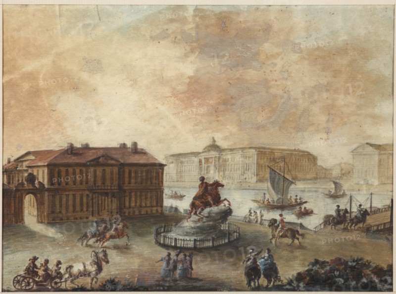 The equestrian statue of Peter the Great on Senate Square.
