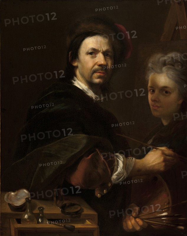 Self-Portrait with Wife, 1711.