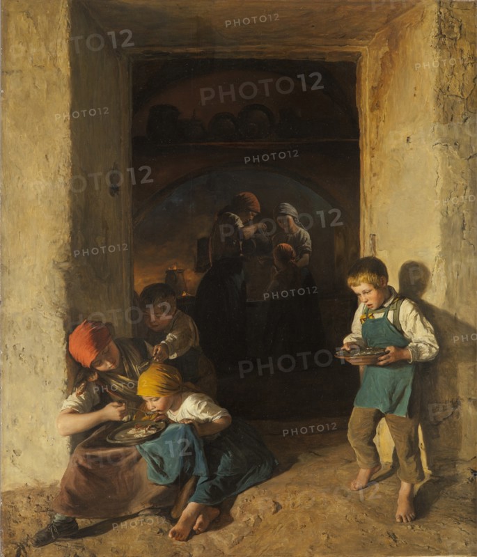 Children Receiving their Breakfast, 1859.