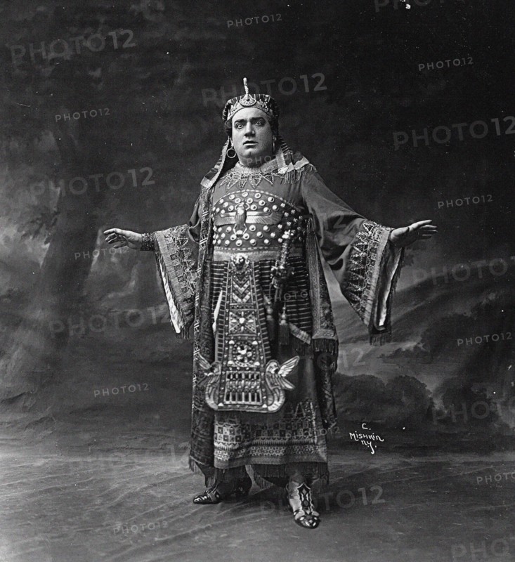 Enrico Caruso (1873-1921) as Radamès in Opera Aida by Giuseppe Verdi, 1910.