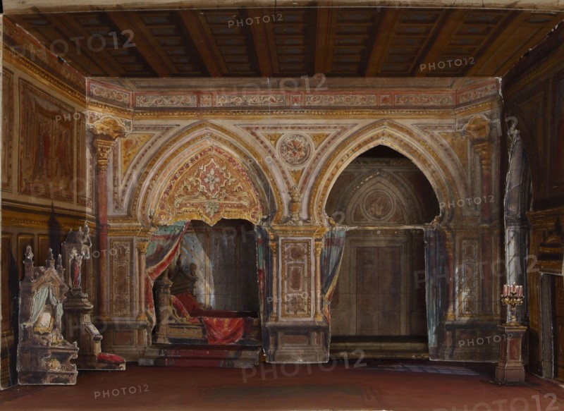 Set design for the Opera Otello by Giuseppe Verdi, Paris, Théâtre national de l'Opéra, 12.10.1894, 1