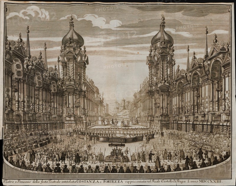 Opera Costanza e fortezza in the Prague Castle on August 28, 1723 to celebrate the coronation of Cha