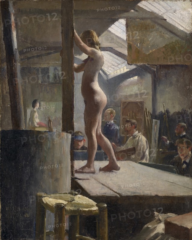 Life Class, Académie Julian, 1887-1888.