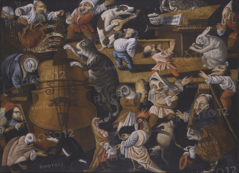 A concert of animals, birds and stylised figures, Second Half of the 17th cen..