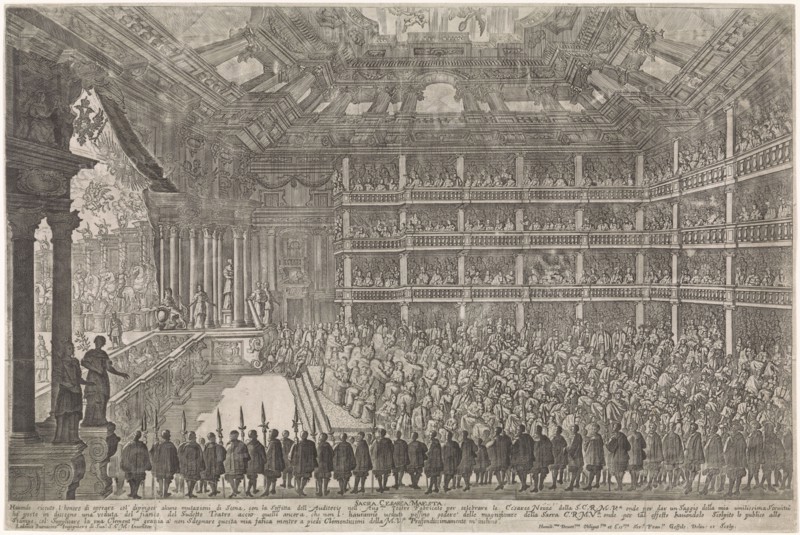 Scene from the opera Il pomo d'oro (The Golden Apple) of A. Cesti to the wedding of Leopold I and Ma