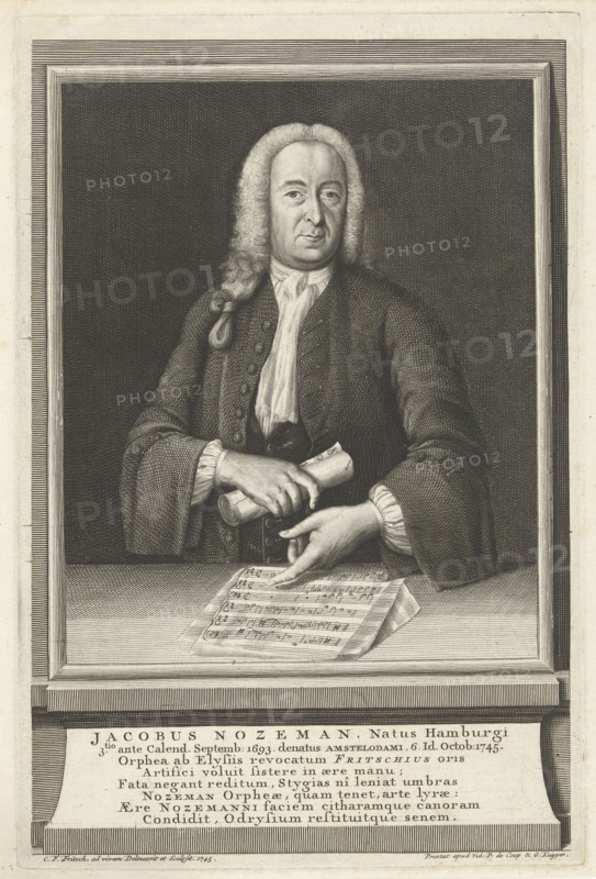 Portrait of the Composer Jacob Nozeman (1693-1745), 1745.