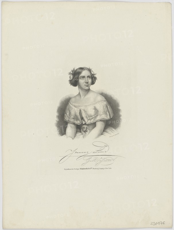 Portrait of the Soprano Jenny Lind (1820-1887), 1850s.
