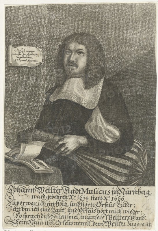 Portrait of the Nuremberg Town Musician Johann Wellter, 1668.