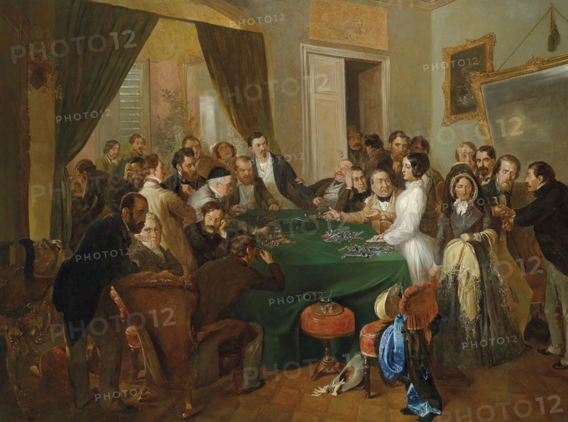 La Traviata: scene at the gaming table, 1866.