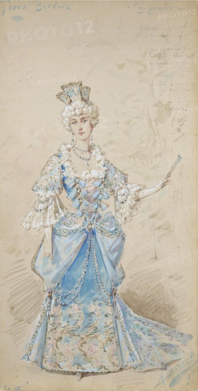 Costume design for the opera La Traviata by Giuseppe Verdi, 1899.