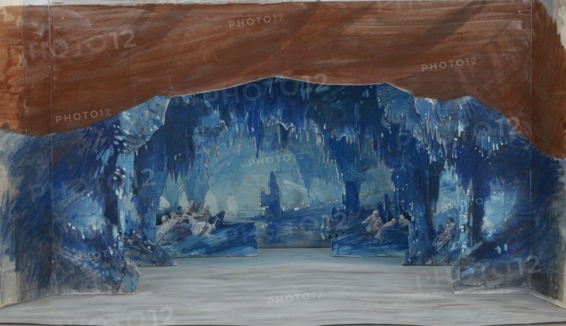 Set design for the Opera Don Carlos by Giuseppe Verdi. Paris, Théâtre de l'Opéra-Le Peletier, 11.03.