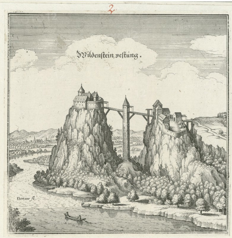 Wildenstein castle. Topographia Sueaviae, 1643.