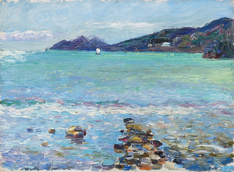 Portofino seen from Rapallo, c. 1906.