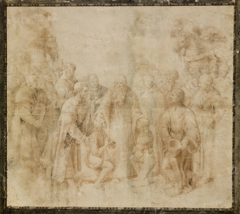 Saint Benedict receiving Maurus and Placidus, ca 1503.