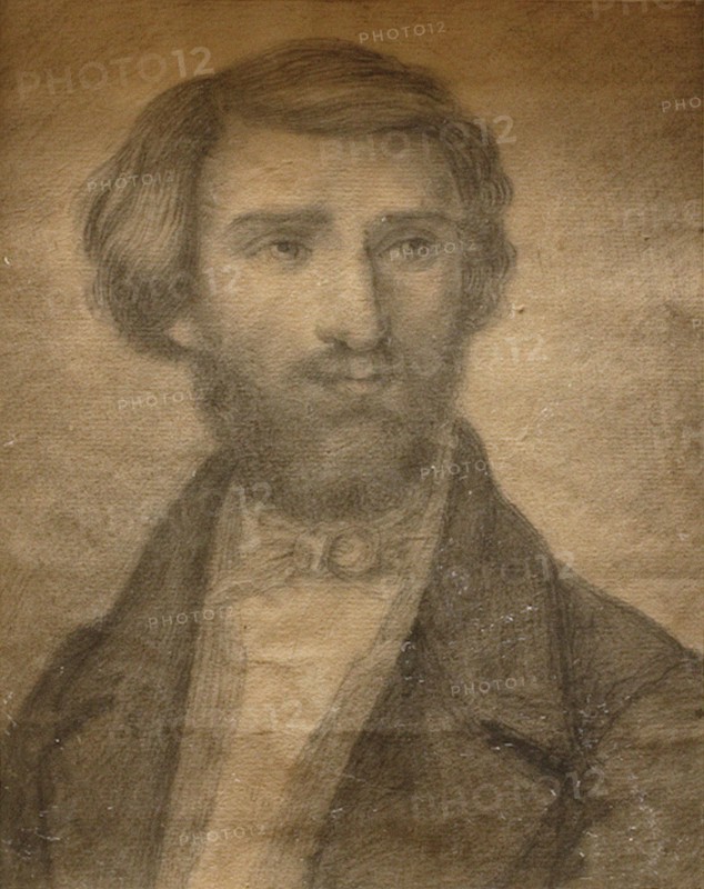 Portrait of the Composer Giuseppe Verdi (1813-1901), 1836.