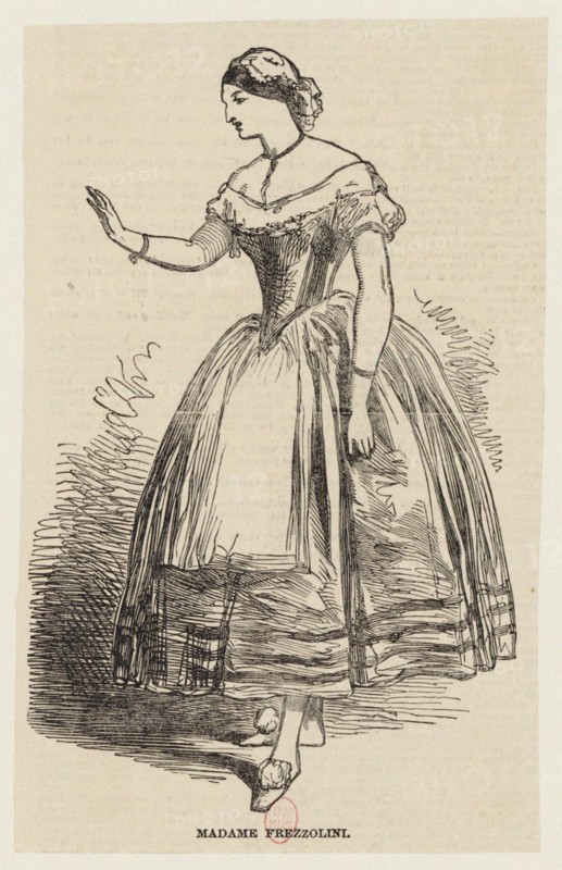 Portrait of the operatic soprano Erminia Frezzolini (1818-1884), Mid of the 19th cen..