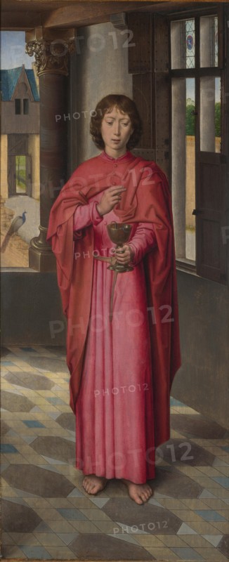 Saint John the Evangelist. The Donne Triptych, ca 1478.