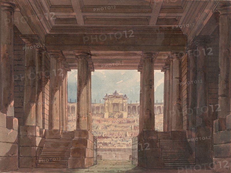 Set design for the Opera Poliuto by Gaetano Donizetti.