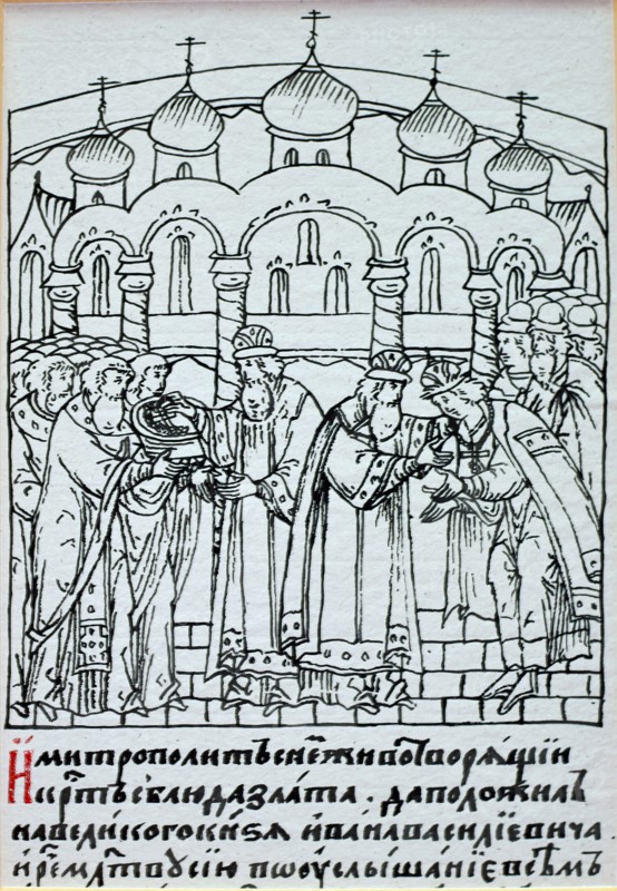 The Coronation of Ivan IV (From the Illuminated Compiled Chronicle), Second half of the16th cen.