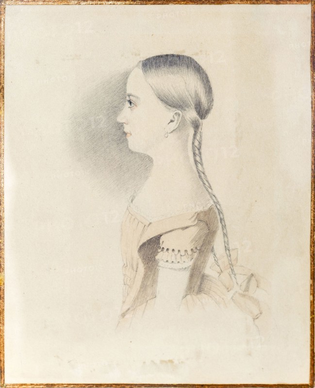 Portrait of Maria Alexandrovna Pushkina (1832-1919), 1844.