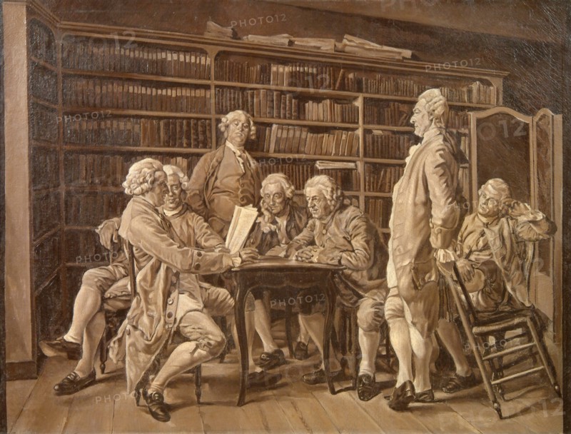 The Meeting of Encyclopédistes at Diderot's Home, 1859.