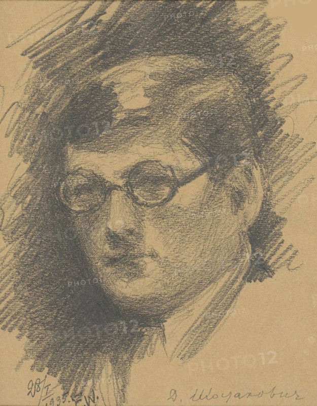 Portrait of the composer Dmitri Shostakovich (1906-1975), 1935.