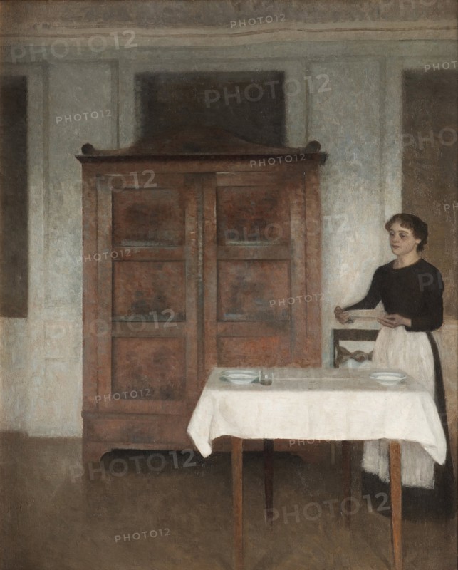 The maid laying the table, 1895.