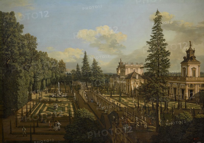 Wilanów Palace seen from the gardens, 1777.
