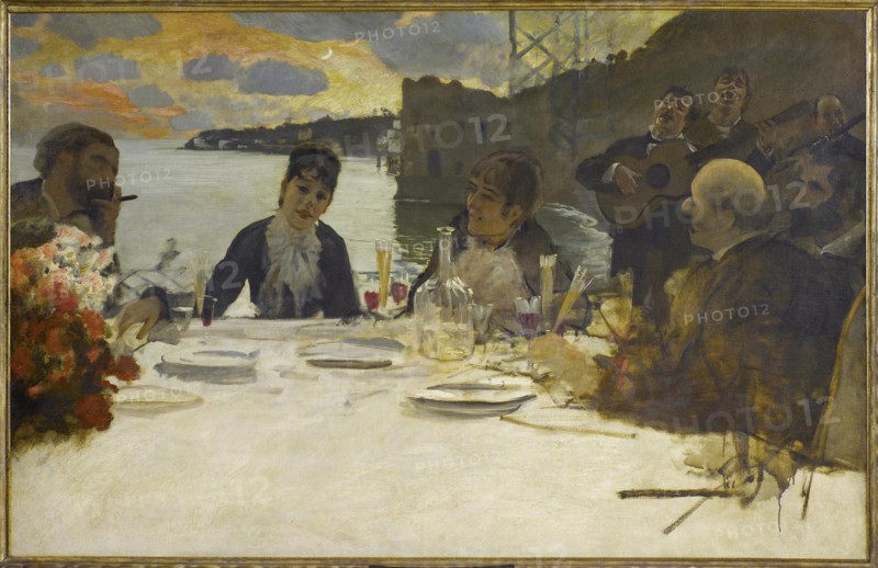 Dinner at Posillipo, after 1878.