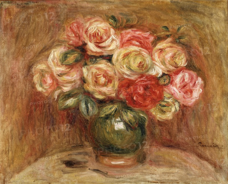 Bouquet of Roses in a Green Vase, 1915.