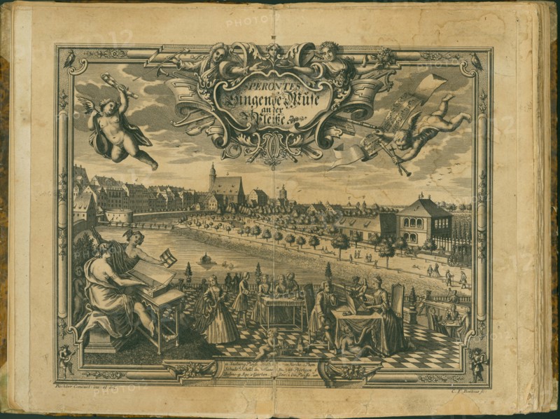 Frontispiece of the Sperontes, singende Muse an der Pleisse, 1736.