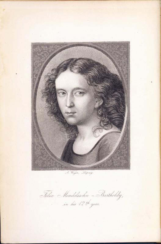 Felix Mendelssohn Bartholdy (1809-1847) at age 12, 1821.