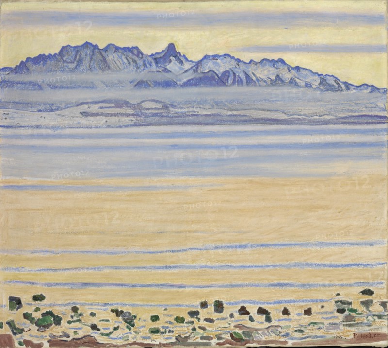 Lake Thun with Stockhorn Range, 1904.
