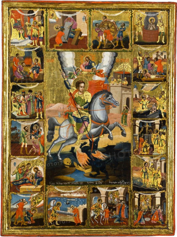 Saint George with scenes from his life, 1806.