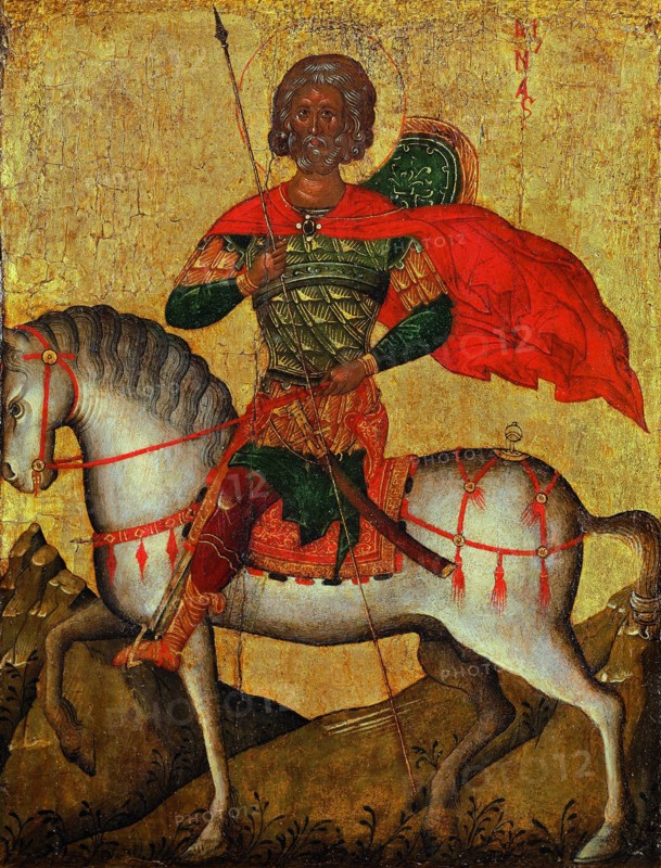 Saint Menas on horseback, Mid of the 15th cen.
