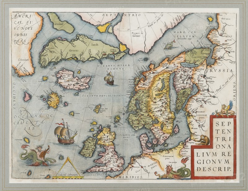 Septentrionalium Regionum Descrip. (The Arctic. Scandinavia), 1572-1575.