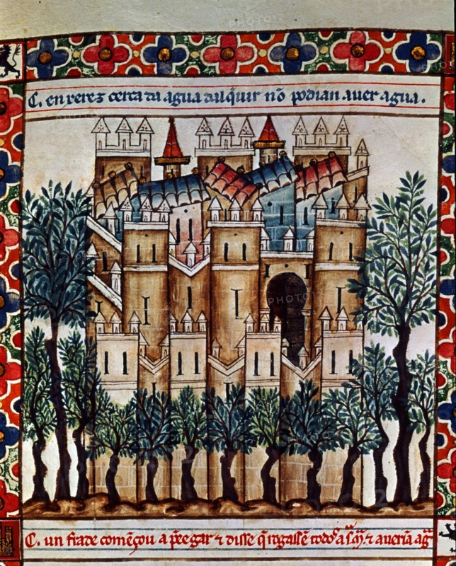 Illustration from the codex of the Cantigas de Santa Maria, c. 1280.