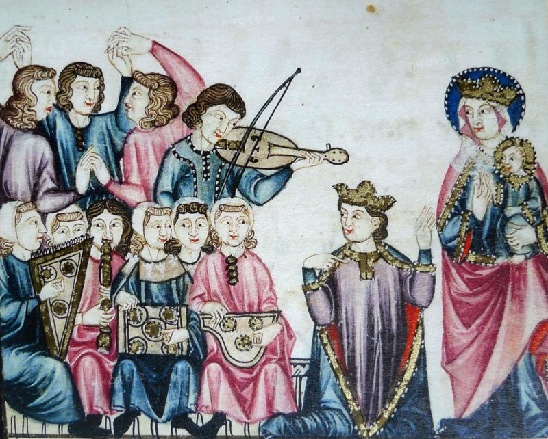 Illustration from the codex of the Cantigas de Santa Maria, c. 1280.